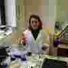 Renata Basto in the lab